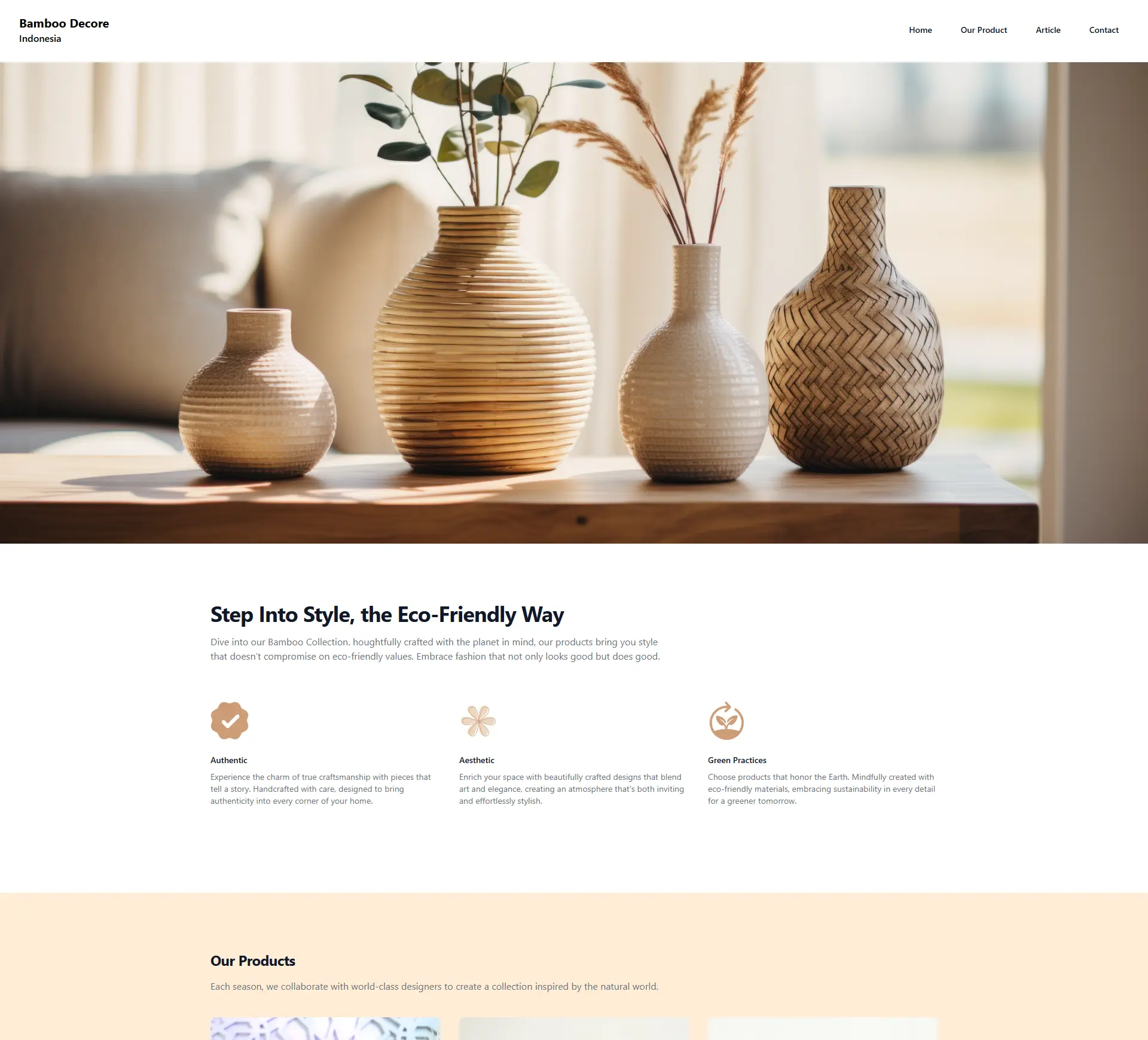 Tangkapan layar bamboodecore.com